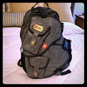 DIESEL Leather/Canvas Backpack